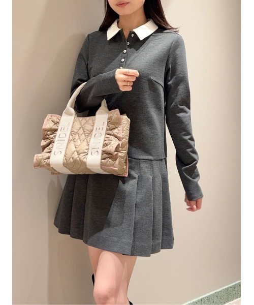 SNIDEL（スナイデル） ハンドバッグ フリルキルティングロゴバッグ