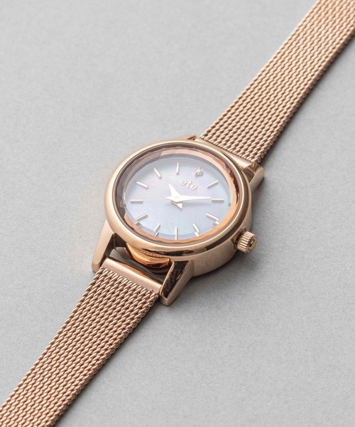 ete（エテ） 腕時計 ソーラーウォッチ メッシュベルト レディース