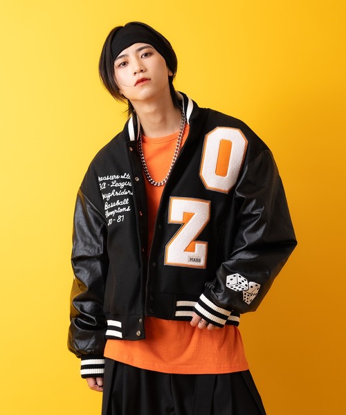 スタジャン a.p.o.v. オズの魔法使いモチーフワッペンウール＆合成皮革