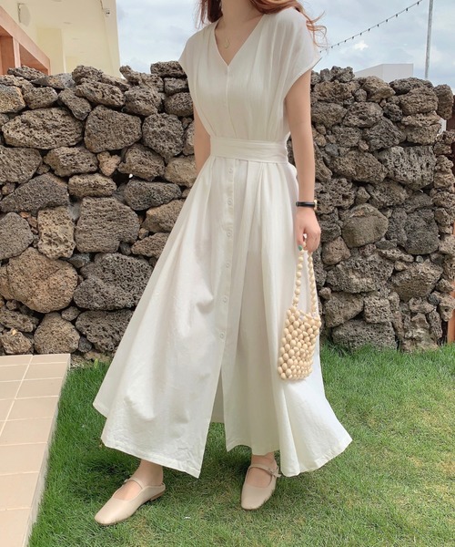 ABITOKYO（アビトーキョー） ワンピース ウエストマーク タックロング