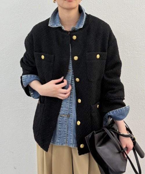Loungedress（ラウンジドレス） ジャケット ノーカラージャケット