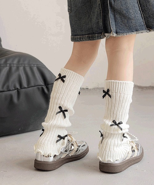 CERCA レッグウォーマー lulunoix/リボンレッグウォーマー N15359