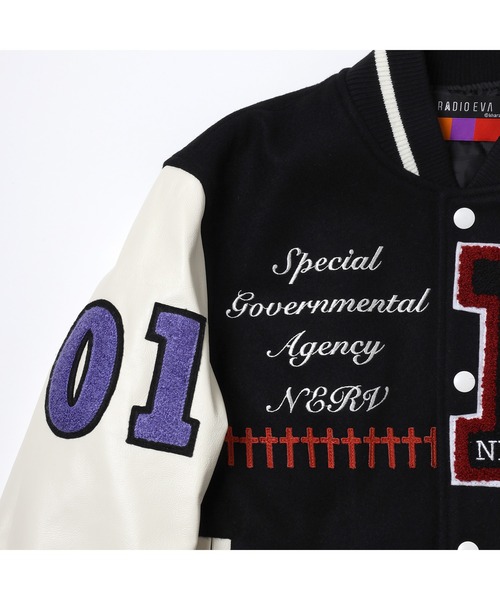 RADIO EVA スタジャン RADIO EVA 862 EVANGELION BASEBALL JACKET