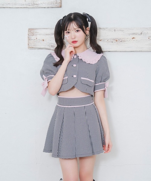 Honey Cinnamon（ハニーシナモン） セットアップ 袖リボン配色