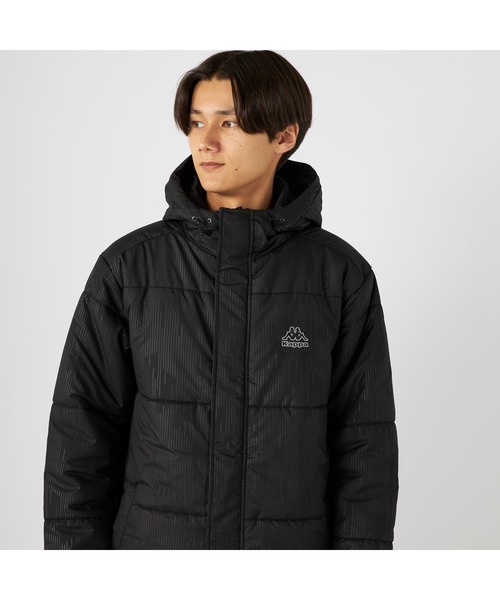 Kappa（カッパ） ダウンジャケット ダウン 膝下丈 フード付き 中綿入り