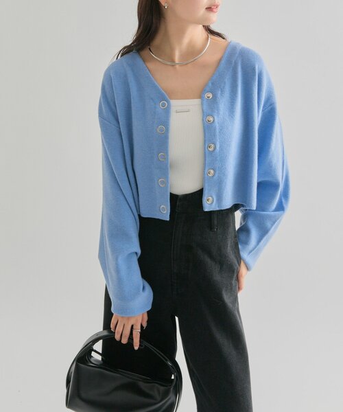 mystic（ミスティック） カーディガン 「5色展開」Vボタンカーディガン