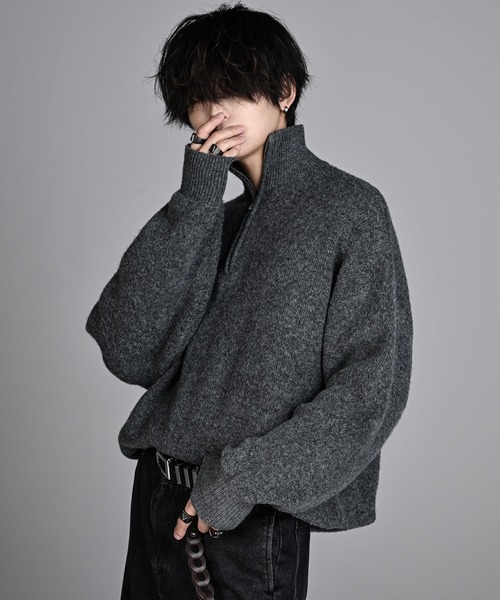 ADRER（アドラー） セーター ニット fuwamochi half zip knit / フワ