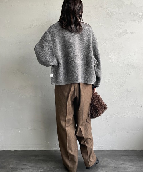 ORCIVAL（オーシバル） カーディガン クルーネック ブークレニット