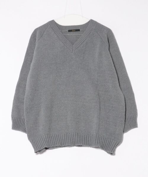 ニット セーター オーバーサイズ Vネックセーター レディース