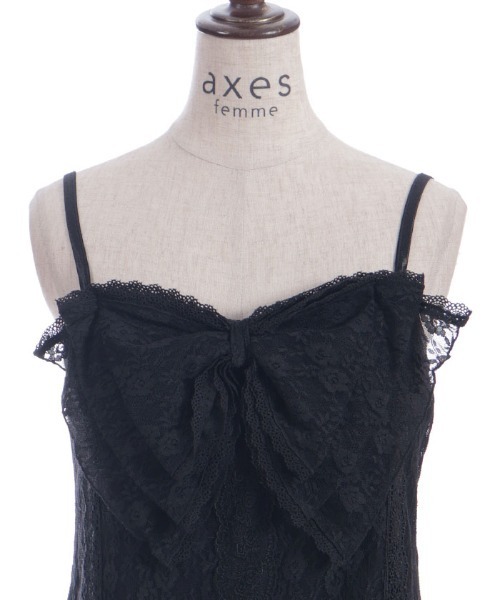 axes femme（アクシーズ ファム） キャミソール レーシービッグリボン