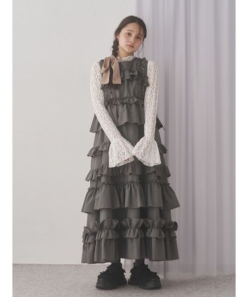 merry jenny（メリージェニー） スニーカー frill strap sneakers