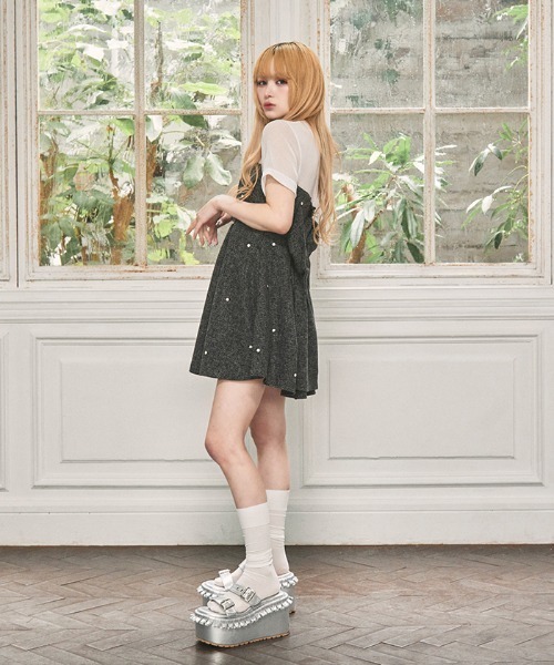 Fickle Bebe（フィクルベベ） ワンピース サマーツイードビジュー