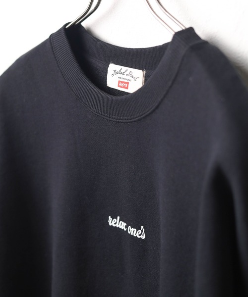 ARCHIVER トレーナー スウェット 「69」バックフラワー刺繍 長袖クルー