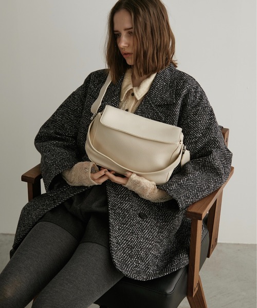 LOSCa ショルダーバッグ バッグ フェイクレザーフラップショルダー