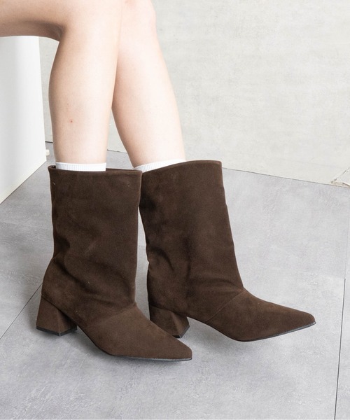 ブーツ ワイドシャフトミドルブーツ レディース : ZOZOTOWN Yahoo!店