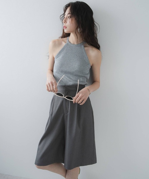 bohmal（ボマール） キャミソール ホルターネックラメタンク
