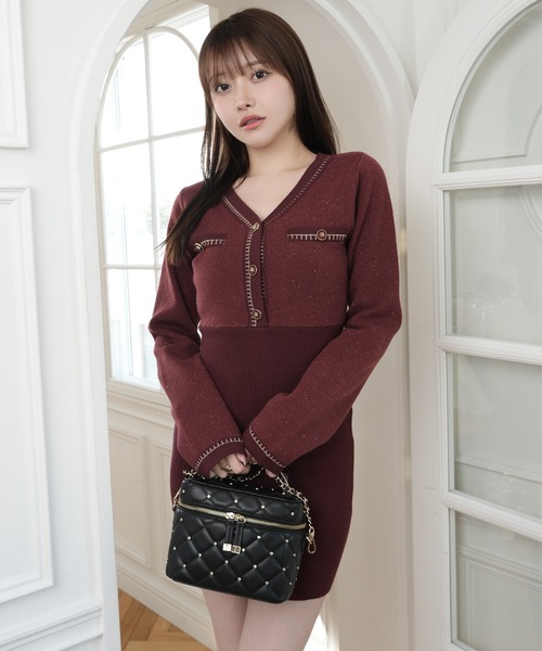 LIP SERVICE（リップサービス） ワンピース チェーンステッチ