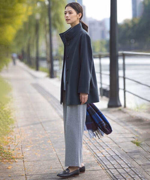 コート アウター ショートビーバー スタンドカラー レディース