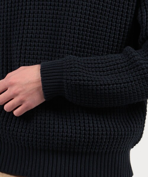 CABaN（キャバン） セーター ニット コットンカシミヤワッフル モック