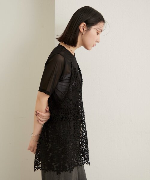 Omekashi（オメカシ） キャミソール レースオーバーキャミソール