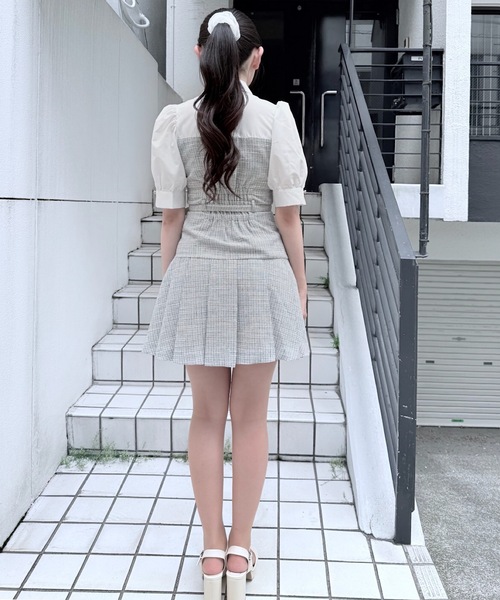 NOMAE（ノーマエ） ワンピース シャツドッキングプリーツミニ