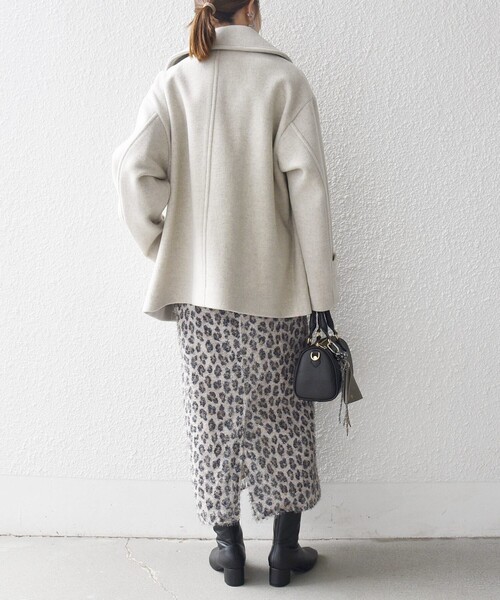 SHIPS any ピーコート pコート any: カシミヤ ミックス テーラード