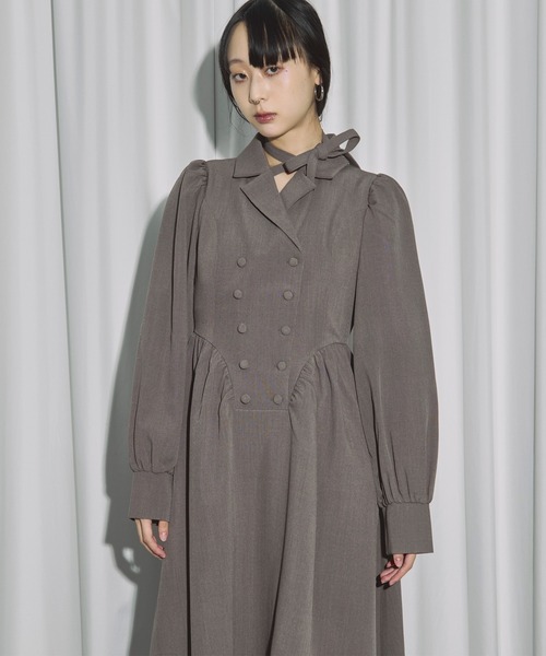 Ezick ワンピース 2way code neck トレンチデザインワンピース