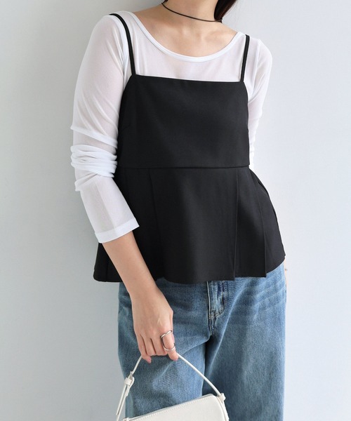 Freesia キャミソール ペプラムキャミソールビスチェ : ZOZOTOWN Yahoo