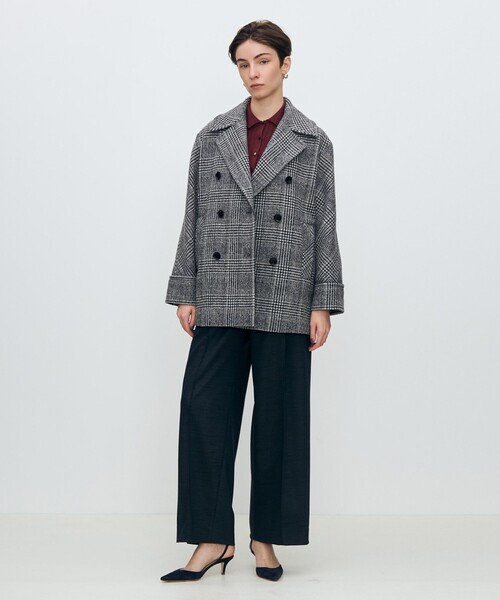 TOMORROWLAND collection ピーコート pコート ウールカシミヤグレン