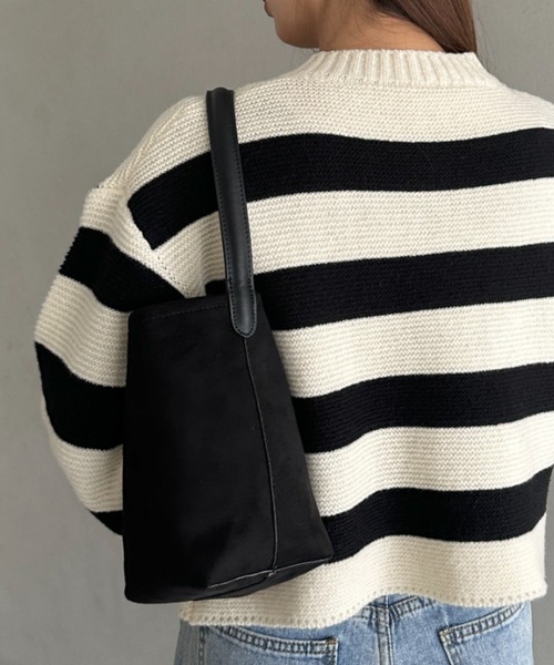 ハンドバッグ ワンハンドルフェイクスウェードバケツバッグ : ZOZOTOWN