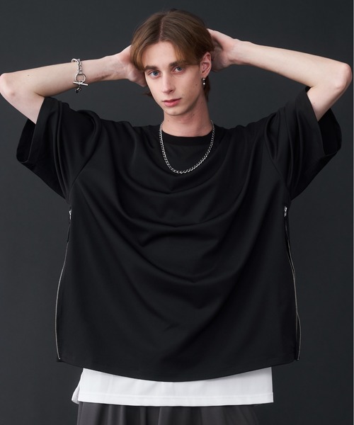 KUUUPY（クーピー） tシャツ Fuhaku Side Zip Design T-Shirts - 布帛