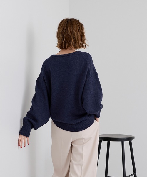 ur's（ユアーズ） ニット セーター ウールブレンドVネックニットプル