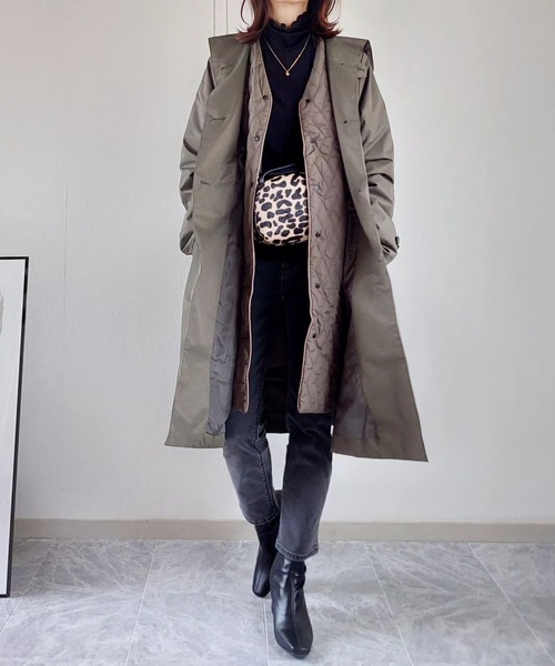 コート アウター フーディー ＆ キルティング 蓄熱中綿 ライナーコート