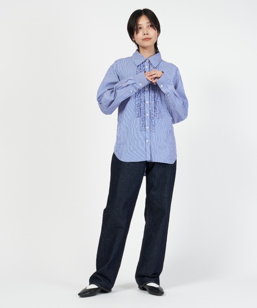 THE SHINZONE（ザ シンゾーン） ブラウス シャツ COTTON FRILLED SHIRT