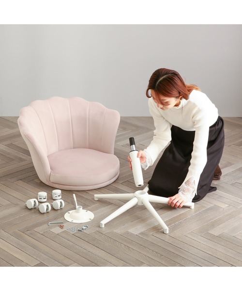 Francfranc（フランフラン） 家具 シェル デスクチェア ピンク