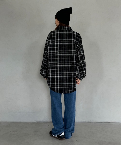 ブラウス シャツ ルーズチェックシャツ レディース : ZOZOTOWN Yahoo