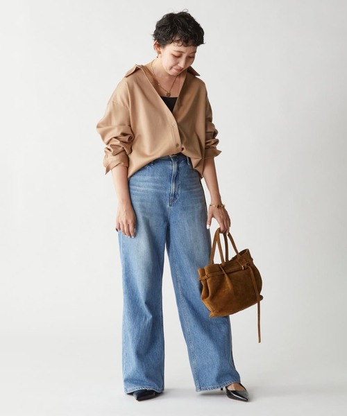 1er Arrondissement ブラウス シャツ ウールサテンシャツ レディース