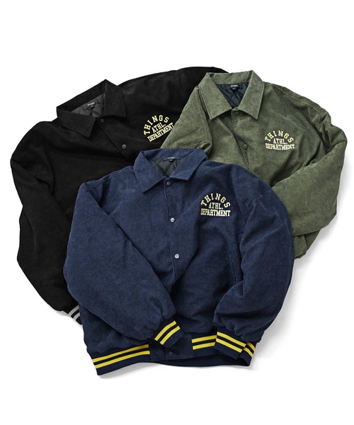 joker（ジョーカー） スタジャン コーデュロイ襟付きキルティング