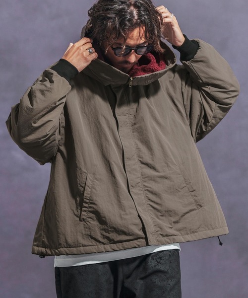 Jih Nunc（ジーヌンク） ナイロンジャケット mj10141- 裏ボアナイロン