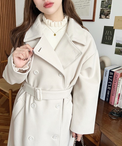 moment+ トレンチコート コート 「累計販売枚数2万枚突破！」ニット