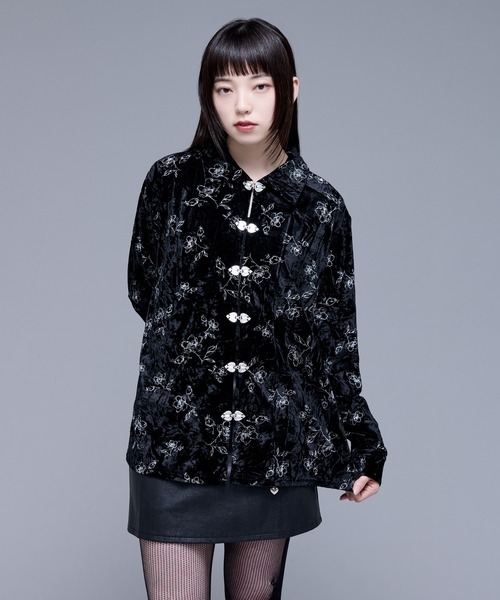 Ellno de Mavie（エルノデメヴィ） ブラウス シャツ チャイナメタル