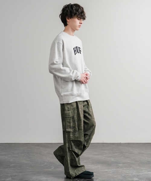 HUF（ハフ） トレーナー スウェット ARCH APPLIQUE CREWNECK オーバー
