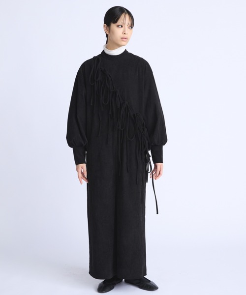 PERNA（ペルナ） オールインワン コーデュロイリボンオールインワン