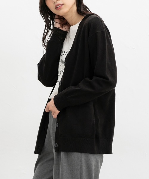 Honeys（ハニーズ） カーディガン ヒアルロン酸Vネックカーディガン