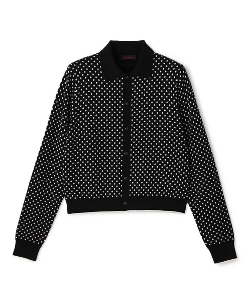 CABaN（キャバン） カーディガン コットンカシミヤ ドットジャカード