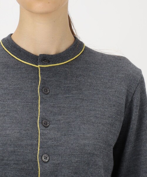 MACPHEE（マカフィー） カーディガン プレーンウール クルーネック