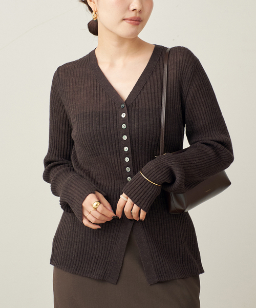 plage（プラージュ） カーディガン RIB BUTTON カーディガン