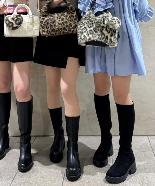 diana（プラスダイアナ） ブーツ 「軽量」厚底ストレッチロングブーツ