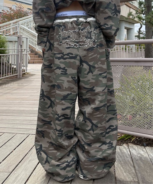 スウェットパンツ ジャージ アソート柄スウェットパンツ「SETUP着用