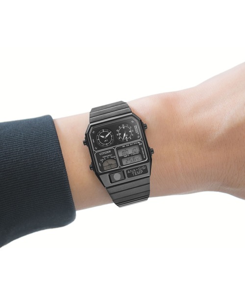 RECORD LABEL 腕時計 レコードレーベル ANA-DIGI TEMP アナデジテンプ